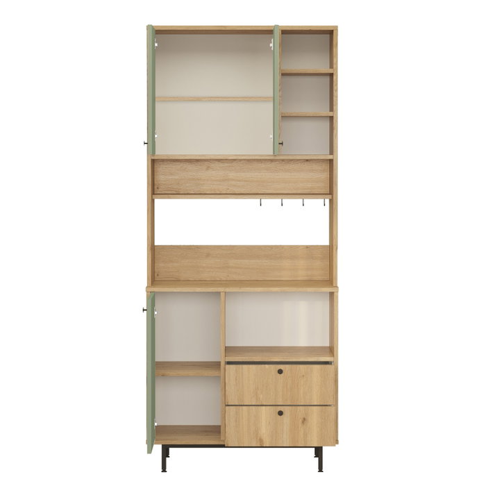 Hanah Home RE6-SY Armario Multiusos Roble y Verde